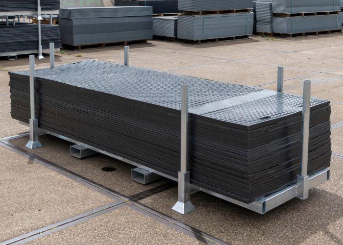 kunststof rijplaat afmeting 3000 x 1000 x 15 mm stapelbox